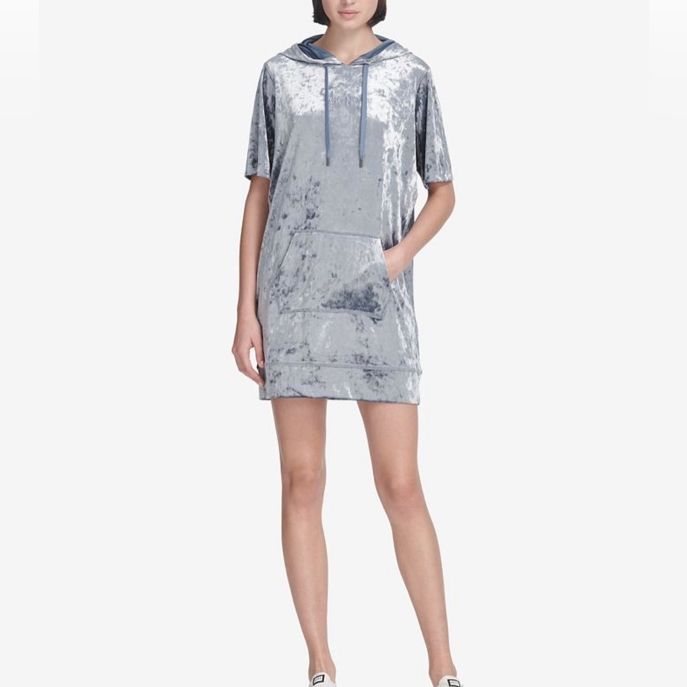 DKNY Sport crushed velvet hoodie